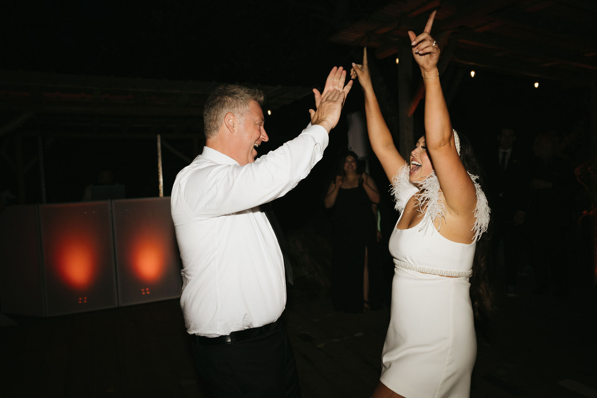 Bride dancing with her father during her wedding reception